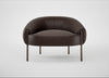 Isola Armchair Leather Grain Chocolate 066 / Bronze