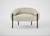 Isola Armchair Leather Grain Storm 006 / Black