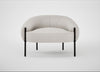 Isola Armchair Leather Grain White 000 / Black