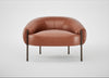 Isola Armchair Leather Stonewash Light Brown 274 / Bronze