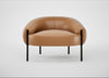 Isola Armchair Leather Stonewash Toffee 277 / Black