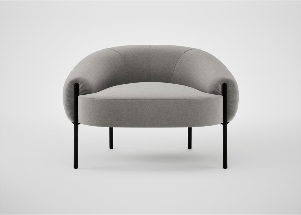 Isola Armchair Nobilis Velvet Dolphin / Black