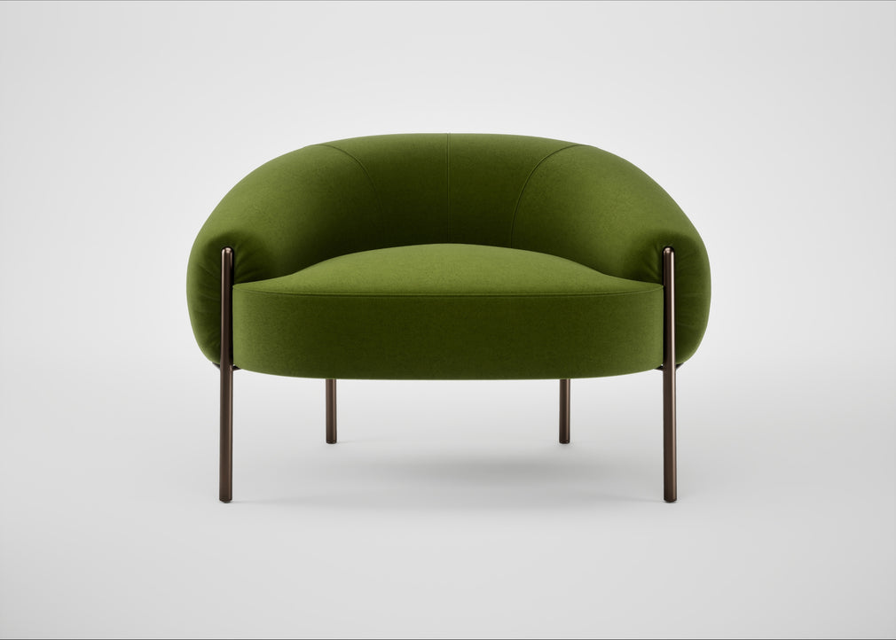 Isola Armchair Nobilis Velvet Leaf / Bronze