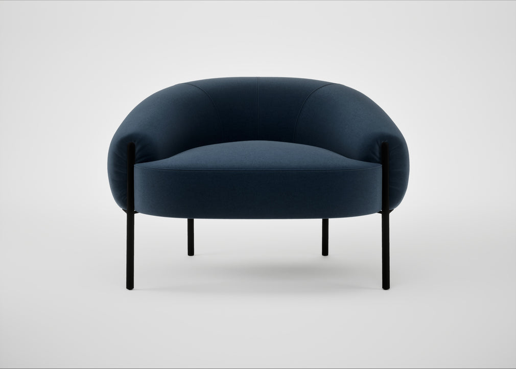 Isola Armchair Nobilis Velvet Night / Black
