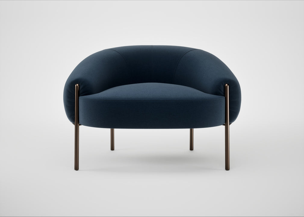 Isola Armchair Nobilis Velvet Night / Bronze