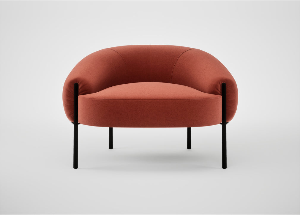 Isola Armchair Nobilis Velvet Rust / Black