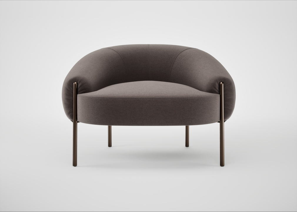 Isola Armchair Nobilis Velvet Sable / Bronze