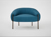 Isola Armchair St Moritz Wool Blue / Bronze
