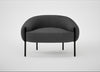 Isola Armchair St Moritz Wool Grey / Black
