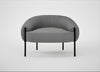 Isola Armchair St Moritz Wool Light Grey / Black