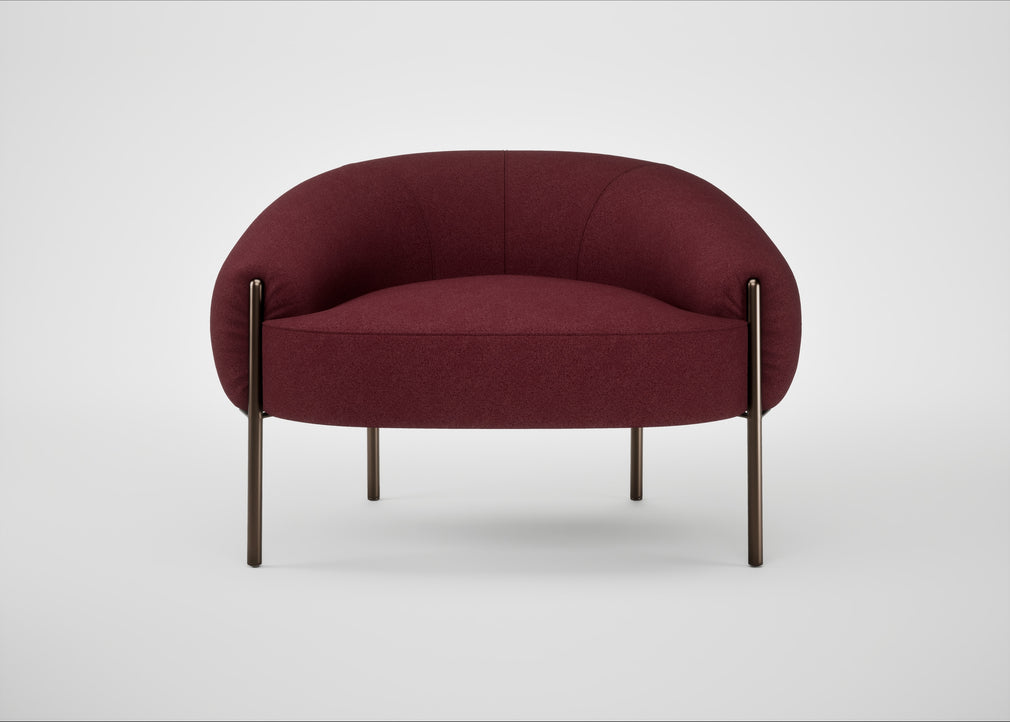 Isola Armchair St Moritz Wool Red / Bronze