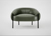 Isola Armchair Leather Stonewash Vintage Green 278 / Black