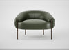 Isola Armchair Leather Stonewash Vintage Green 278 / Bronze