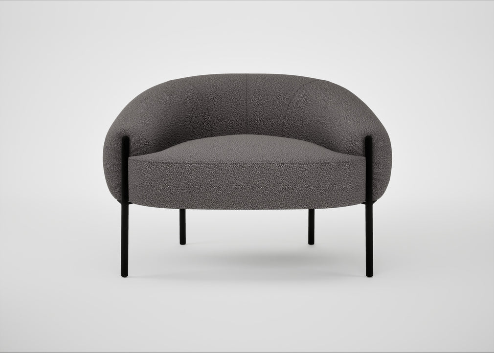 Isola Armchair Loop Boucle Granite / Black