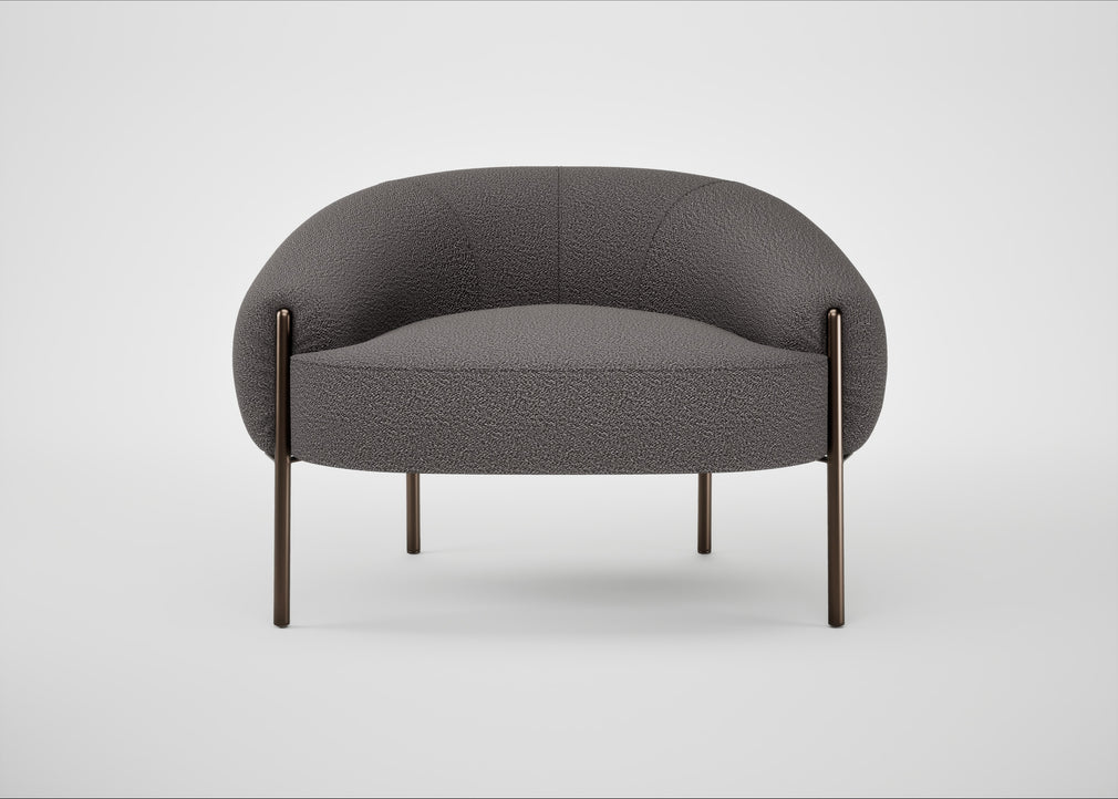 Isola Armchair Loop Boucle Granite / Bronze