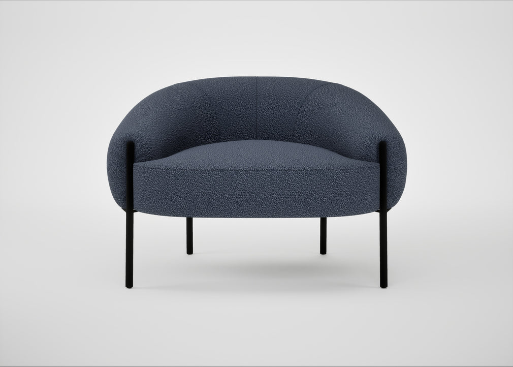 Isola Armchair Loop Boucle Navy / Black