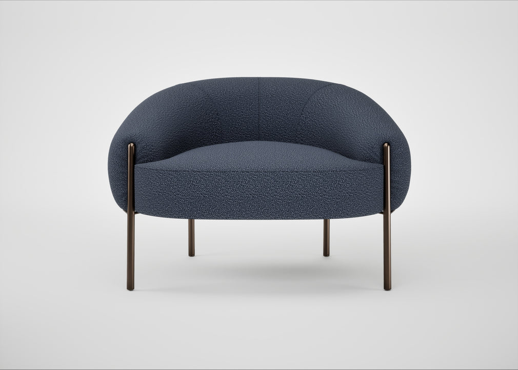 Isola Armchair Loop Boucle Navy / Bronze