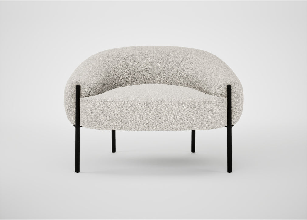 Isola Armchair Loop Boucle Polar / Black