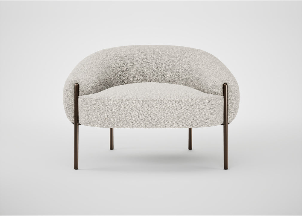 Isola Armchair Loop Boucle Polar / Bronze