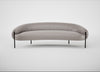 Isola 3 Seater Sofa Daino Leather Elephant / Black