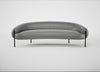 Isola 3 Seater Sofa Daino Leather Steel / Black