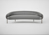 Isola 3 Seater Sofa Daino Leather Steel / Bronze