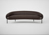 Isola 3 Seater Sofa Leather Grain Chocolate 066 / Black