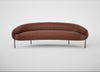 Isola 3 Seater Sofa Leather Grain Dark Brown 068 / Bronze
