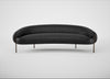 Isola 3 Seater Sofa Leather Grain Graphite 063 / Bronze