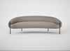 Isola 3 Seater Sofa Leather Grain Light Grey 060 / Bronze