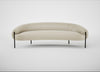 Isola 3 Seater Sofa Leather Grain Storm 006 / Black
