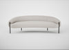 Isola 3 Seater Sofa Leather Grain White 000 / Black