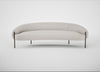 Isola 3 Seater Sofa Leather Grain White 000 / Bronze