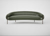 Isola 3 Seater Sofa Leather Stonewash Vintage Green 278 / Bronze