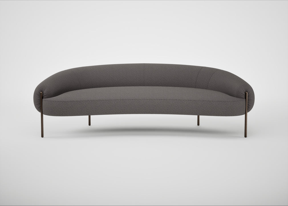 Isola 3 Seater Sofa Loop Boucle Granite / Bronze