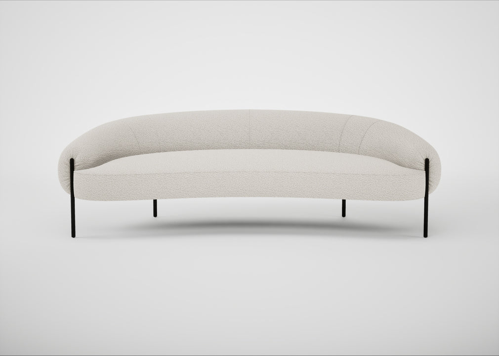 Isola 3 Seater Sofa Loop Boucle Polar / Black