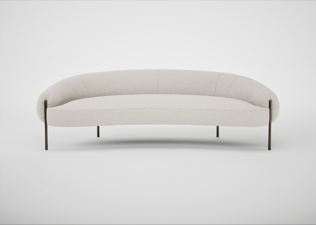 Isola 3 Seater Sofa Loop Boucle Polar / Bronze