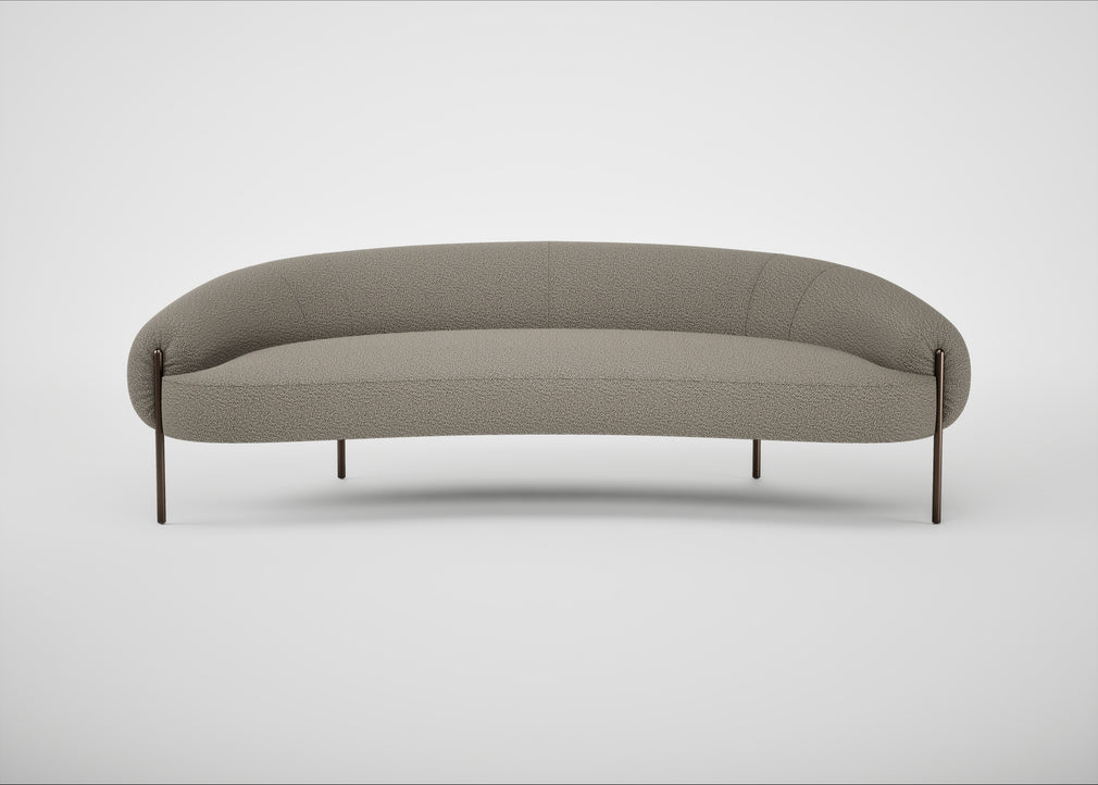 Isola 3 Seater Sofa Loop Boucle Taupe / Bronze