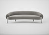 Isola 3 Seater Sofa Nobilis Velvet Dolphin / Black