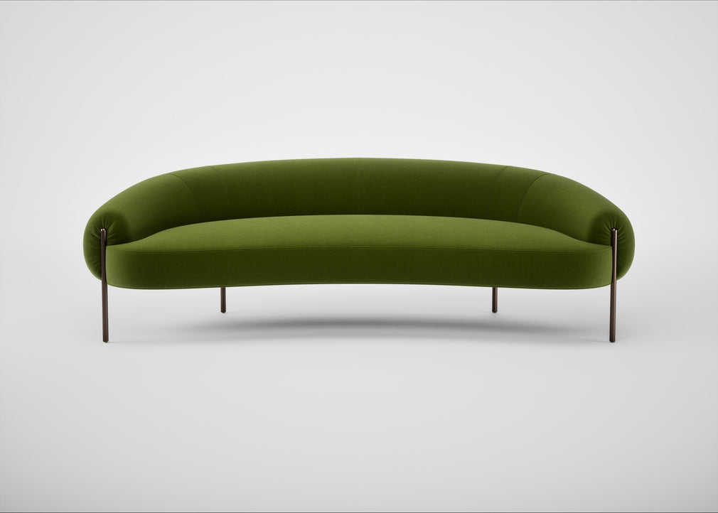 Isola 3 Seater Sofa Nobilis Velvet Leaf / Bronze