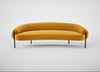 Isola 3 Seater Sofa Nobilis Velvet Mustard / Black