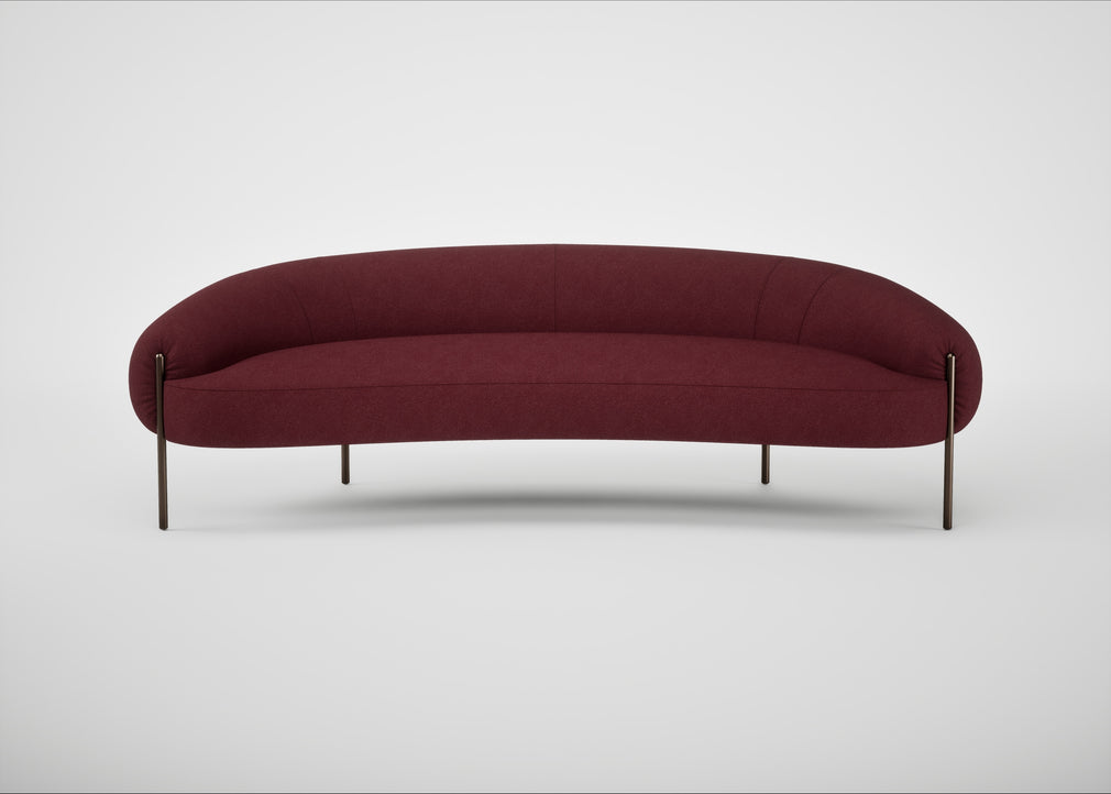 Isola 3 Seater Sofa St Moritz Wool Red / Bronze