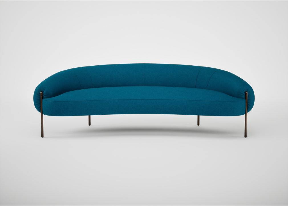 Isola 3 Seater Sofa St Moritz Wool Teal / Bronze