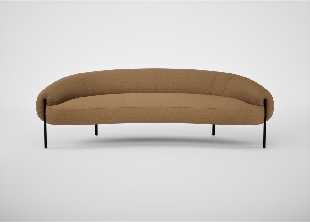 Isola 3 Seater Sofa Siena Cotton Clay / Black