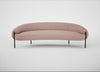 Isola 3 Seater Sofa Siena Cotton Dusky Pink / Black
