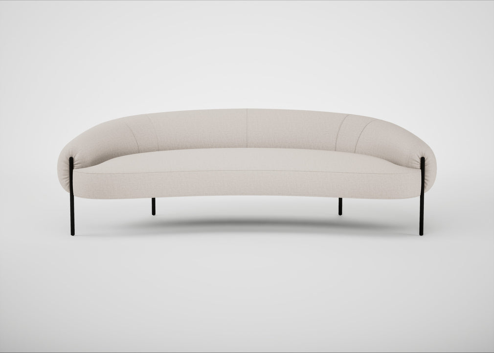 Isola 3 Seater Sofa Siena Cotton Natural / Black