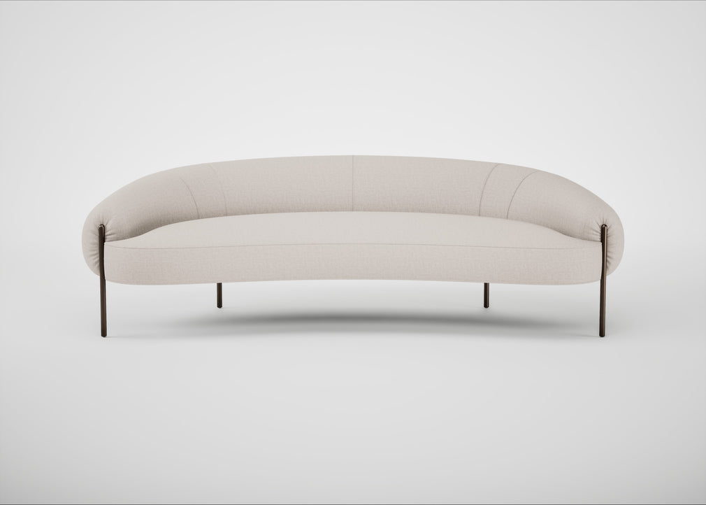 Isola 3 Seater Sofa Siena Cotton Natural / Bronze