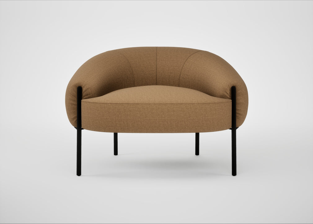 Isola Armchair Siena Cotton Clay / Black