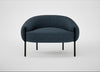 Isola Armchair Siena Cotton Deep Sea / Black