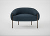 Isola Armchair Siena Cotton Deep Sea / Bronze